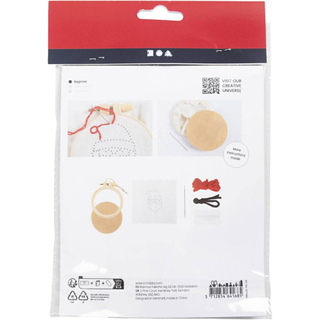 MINI KIT CREATIV CRACIUN DECORATIUNI SUSPENDATE BRODATE MOS CRACIUN 977489 [3]