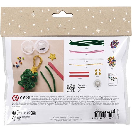 MINI KIT CREATIV DECORATIUNI SUSPENDATE INIMIOARE SI BRAZI DE CRACIUN 977706 [1]