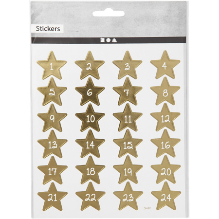 STICKER DECOR ADVENT NUMBERS GOLD 291871 [1]