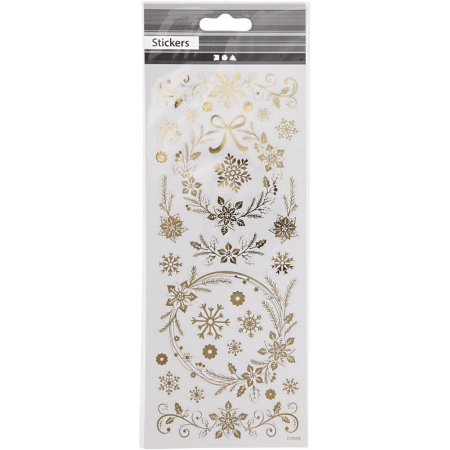 Abtibilduri, Stickere Christmas - STICKER DECOR CHRISTMAS GOLD STARS 29150