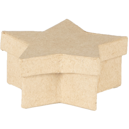 Ambalaje cu Spirit de Sărbătoare - CUTIE STEA PAPIER MACHE 7*7*3CM BT085C