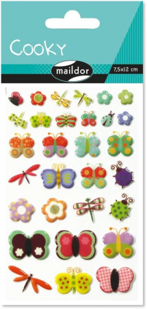 Stickere Decorative - CF STICKER 3D COOKY 7.5*12CM MAILDOR FLUTURI 560388C