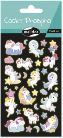 Stickere Decorative - CF STICKER 3D COOKY 7.5*12CM MAILDOR GLOW IN THE DARK UNICORNI CY164C