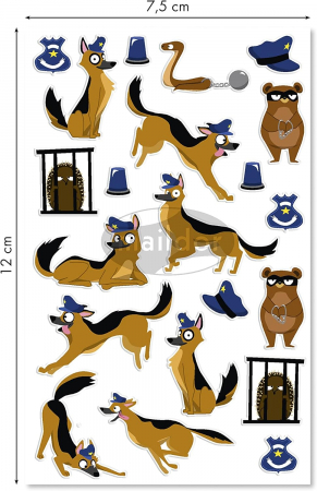 CF STICKER 3D COOKY 7.5*12CM MAILDOR POLICE CY150C [1]