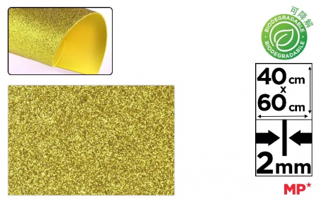 HOBBY - COALA GUMATA GLITTER IPB 40*60CM BIODEGRADABILA AURIU PN595-03