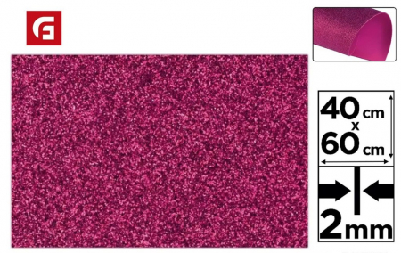 HOBBY - COALA GUMATA GLITTER IPB 40*60CM BIODEGRADABILA MAGENTA PN595-12