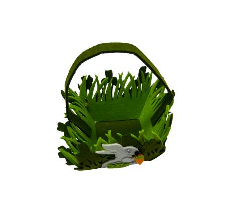 Coronițe și decoruri de masă - COS OUA PASTE CU MANER DIN FETRU 9*15CM