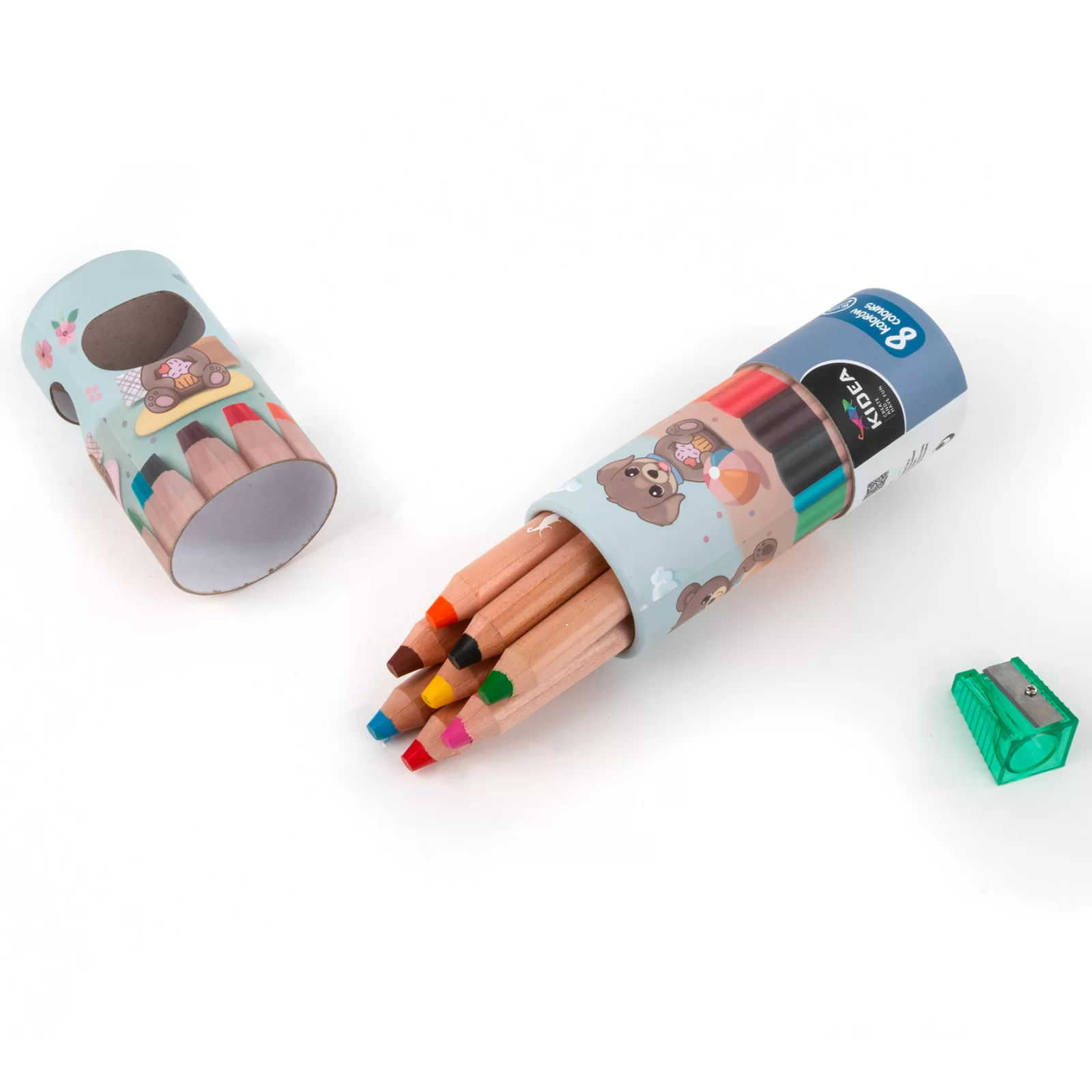 Set 8 Creioane Super Jumbo Kidea cu Ascuțitoare [2]
