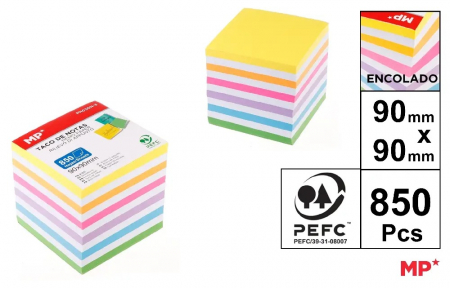 ORGANIZARE SI ARHIVARE - CUB COLOR IPB 90*90MM 850/SET CULORI ASORTATE PN030N-3