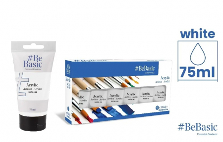 CULORI ACRILICE BeBasic SATIN 75ML ALB S050-01 [1]