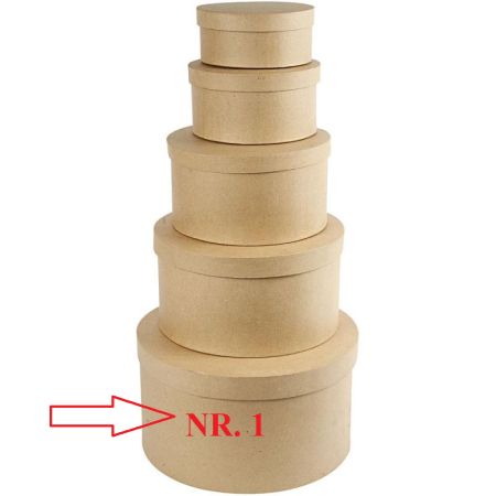 Cutii cadouri - CUTIE ROTUNDA PAPIER MACHE D:35.5*H:19cm NR.1 26466