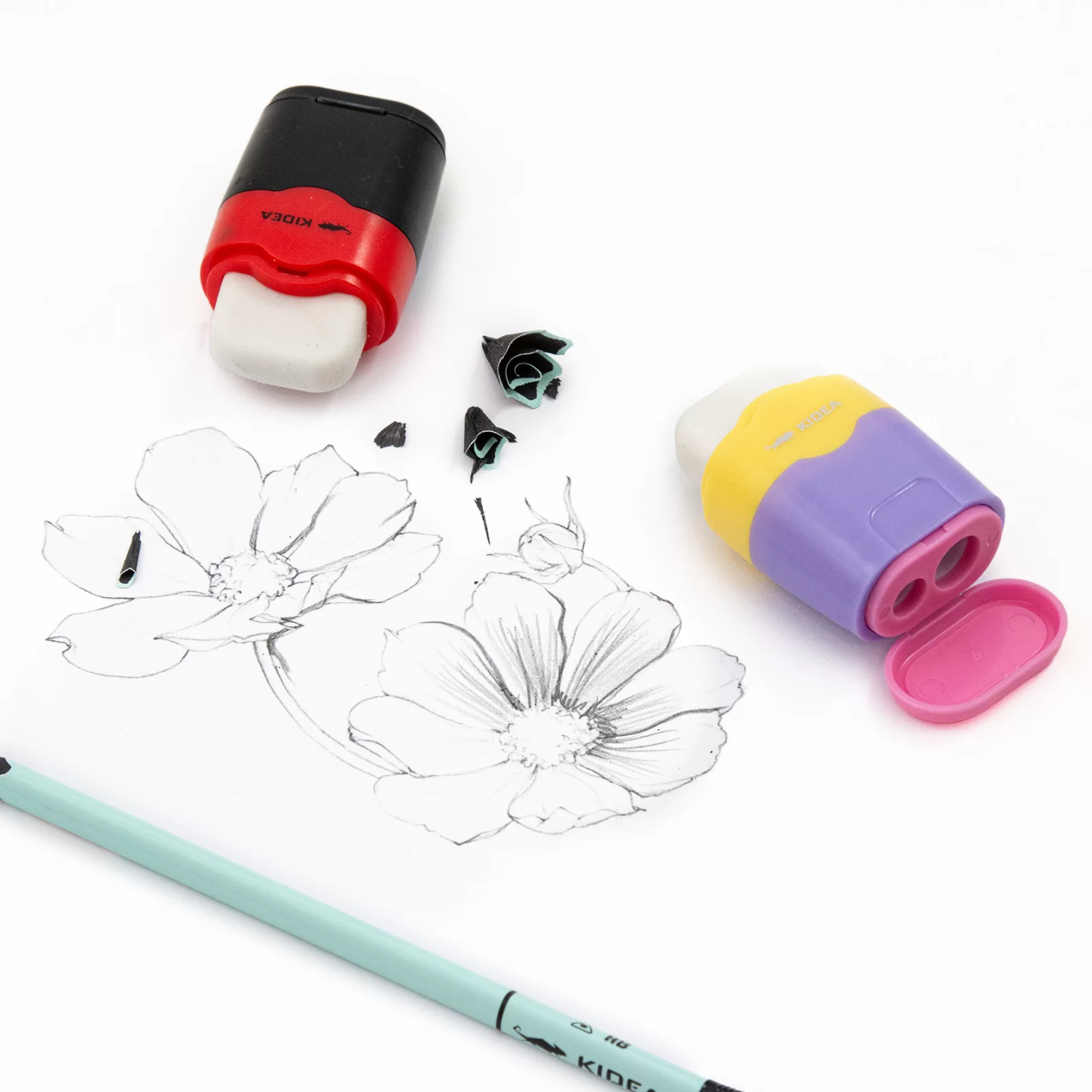 DE ASCUTITOARE DUBLA CU CONTAINER SI RADIERA MULTICOLOR KIDEA TPGKAD [3]