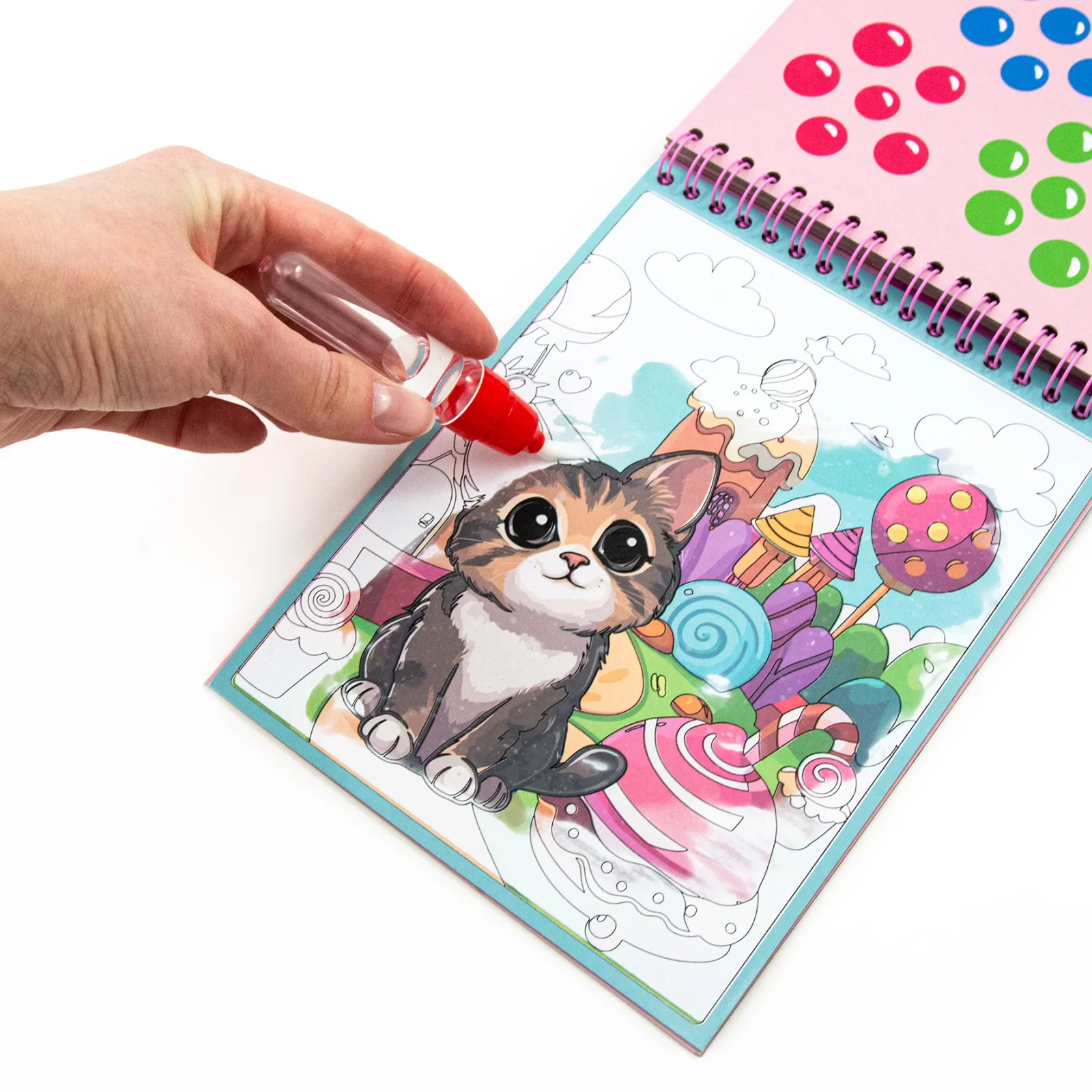 DE CARTE DE COLORAT CU MARKER MAGIC PENTRU DESEN IN APA PISICA KIDEA MWKWGKA [3]