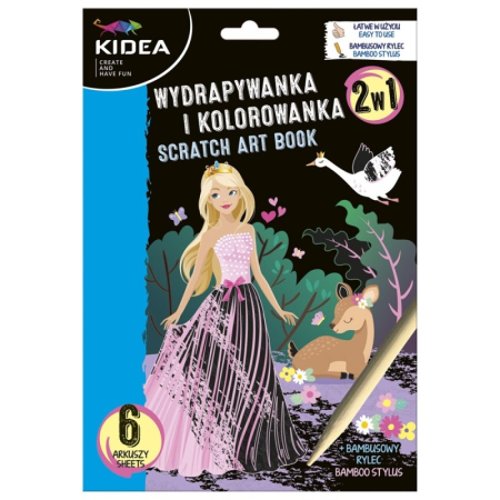 DE CARTE DE COLORAT SCRATCH ART BOOK 6 COLI PRINTESA KIDEA WKEKA [1]