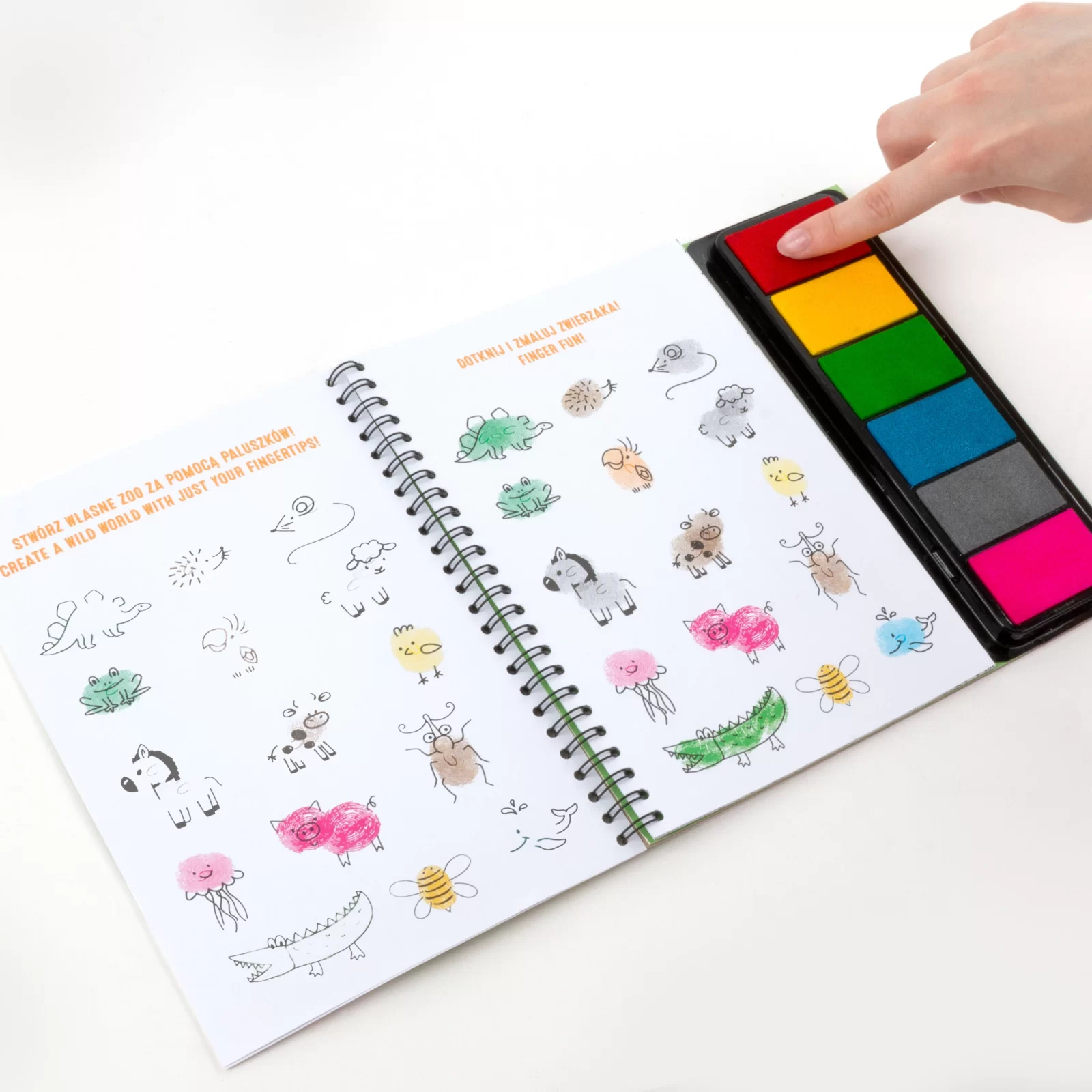 CARTE PENTRU ACTIVITATI EDUCATIVE - PICTURA PENTRU DEGETE ZOO KIDEA KODZKA [3]