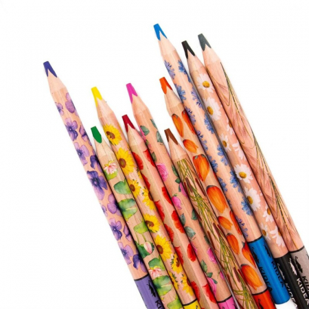 DE CREIOANE COLOR TRIUNGHIULARE 10/SET JUMBO FLORI KIDEA KTJK10KKA [3]