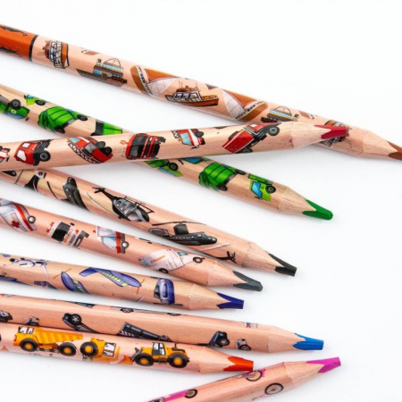 DE CREIOANE COLOR TRIUNGHIULARE 10/SET JUMBO THICK KIDEA KTJP10KKA [2]