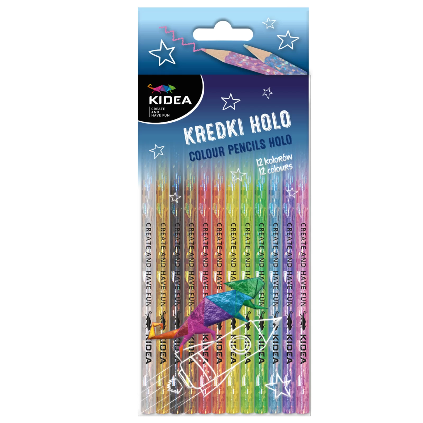 Creioane colorate - DE CREIOANE COLORATE HOLO 12/SET KH12KKA