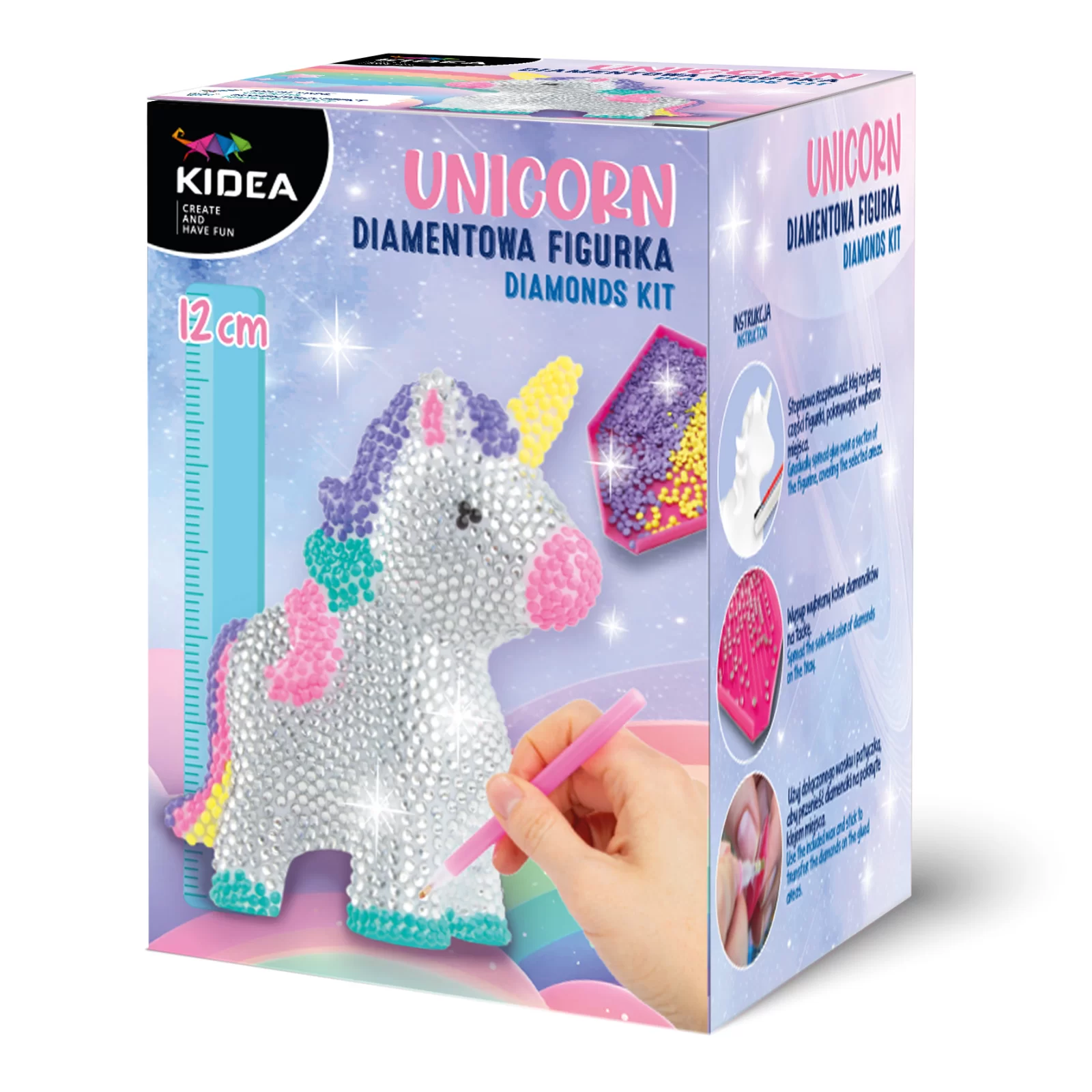 Seturi Creative pentru Copii - KIT CREATIV 3D DIN MARGELE UNICORN KIDEA DFUKA