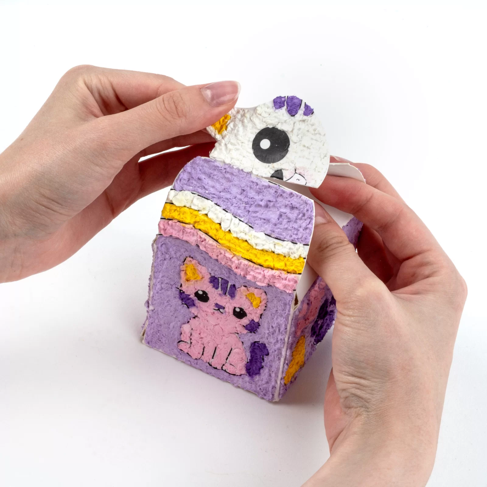 KIT CREATIV CUTIUTA PE NUMERE, PISICUTA, PAPIER MACHE KIDEA KNSZKKA [1]