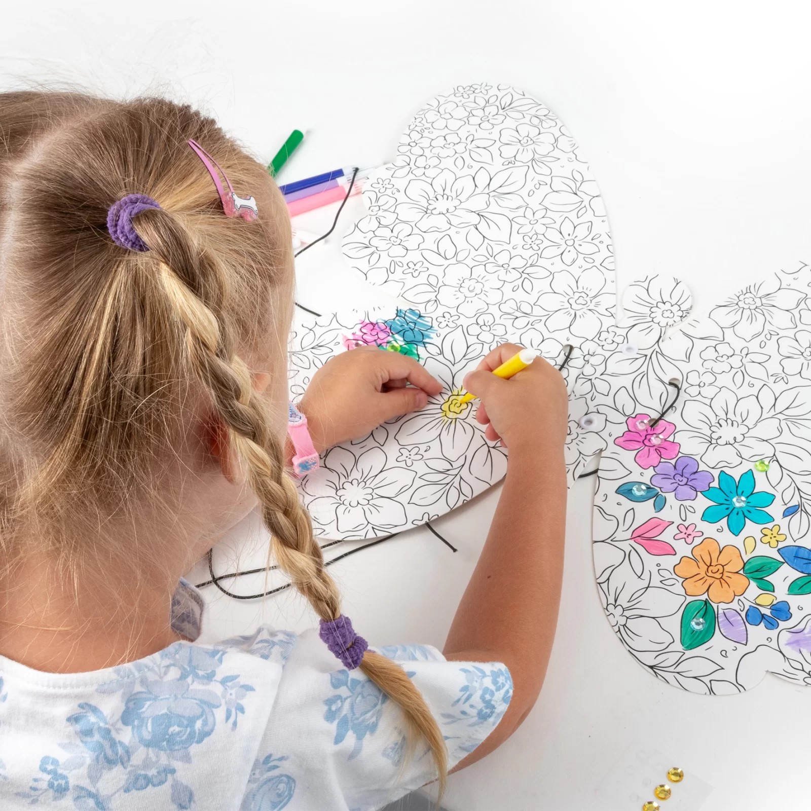 KIT CREATIV DE COLORAT SI DECORAT - ARIPI DE FLUTURE MAGIC KIDEA SKFMKA [5]