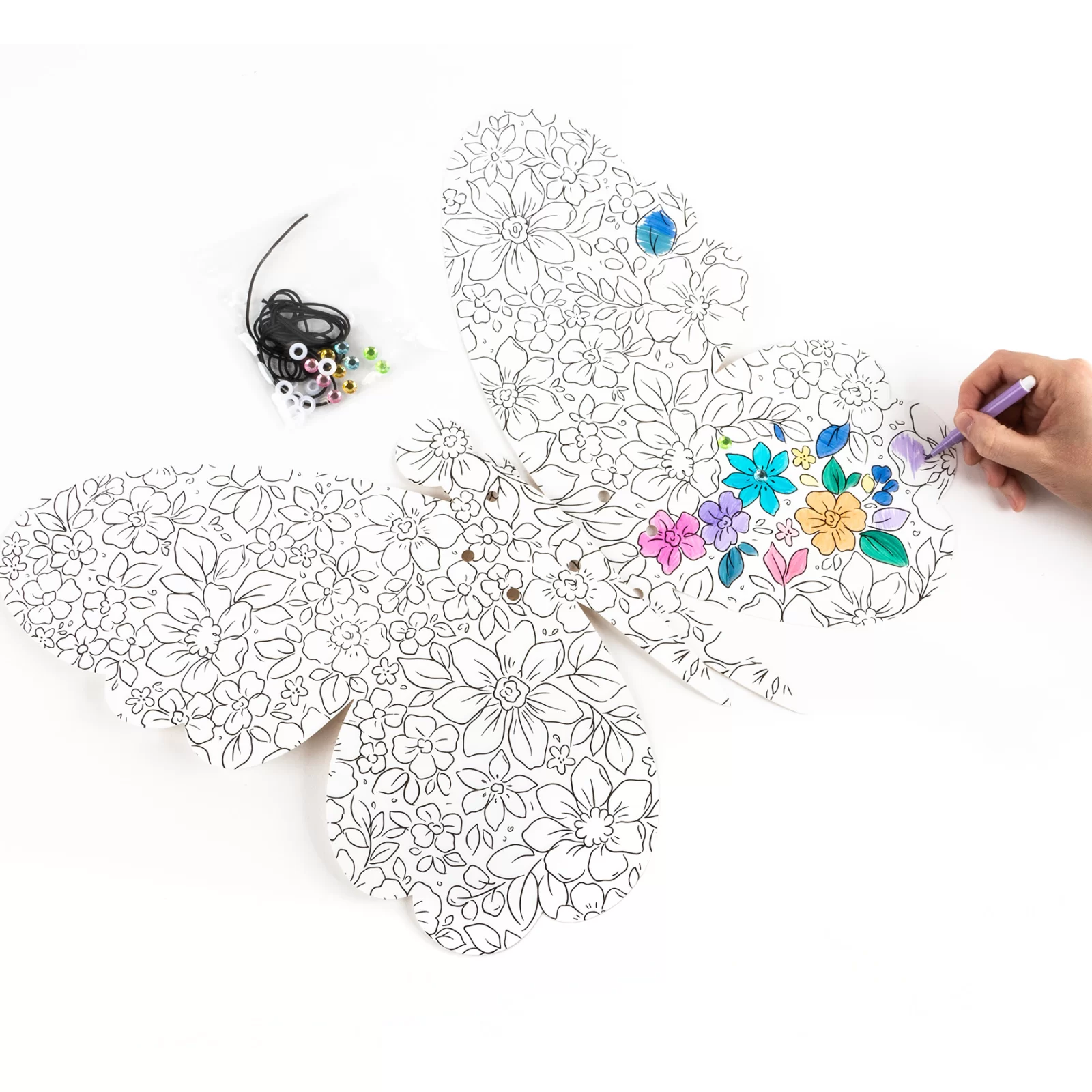 KIT CREATIV DE COLORAT SI DECORAT - ARIPI DE FLUTURE MAGIC KIDEA SKFMKA [2]