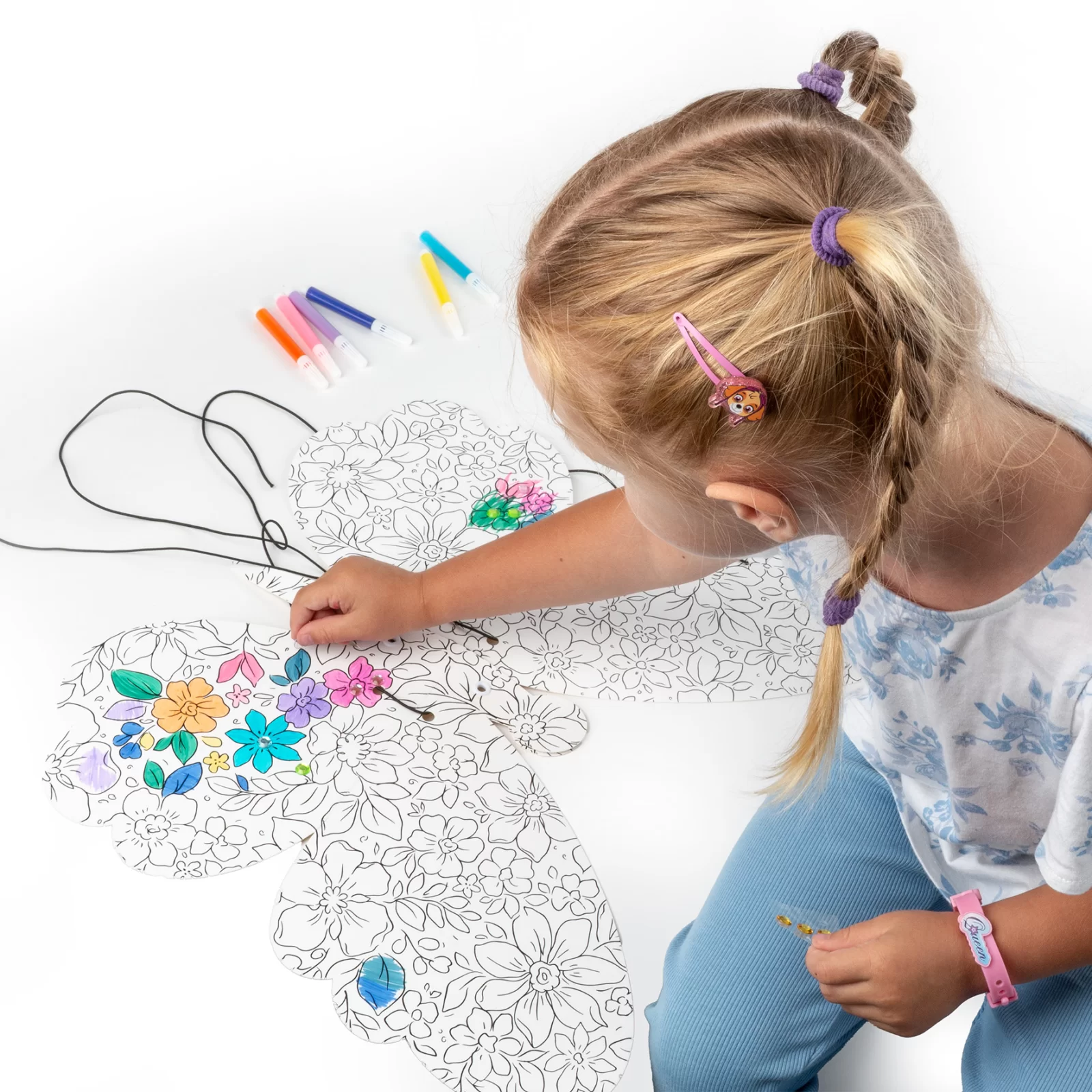 KIT CREATIV DE COLORAT SI DECORAT - ARIPI DE FLUTURE MAGIC KIDEA SKFMKA [4]