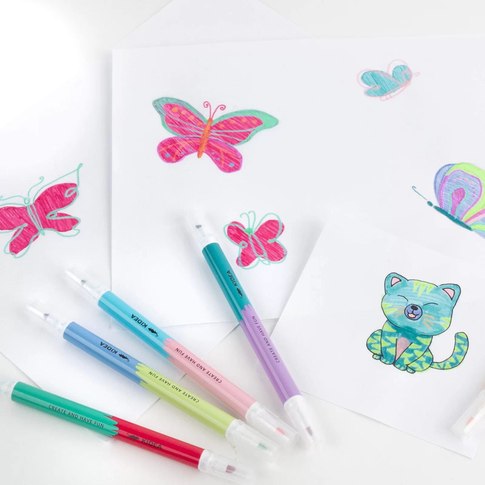 DE MARKER EVIDENTIATOR 2 CAPETE 10 CULORI PASTEL KIDEA MW10KKA [1]