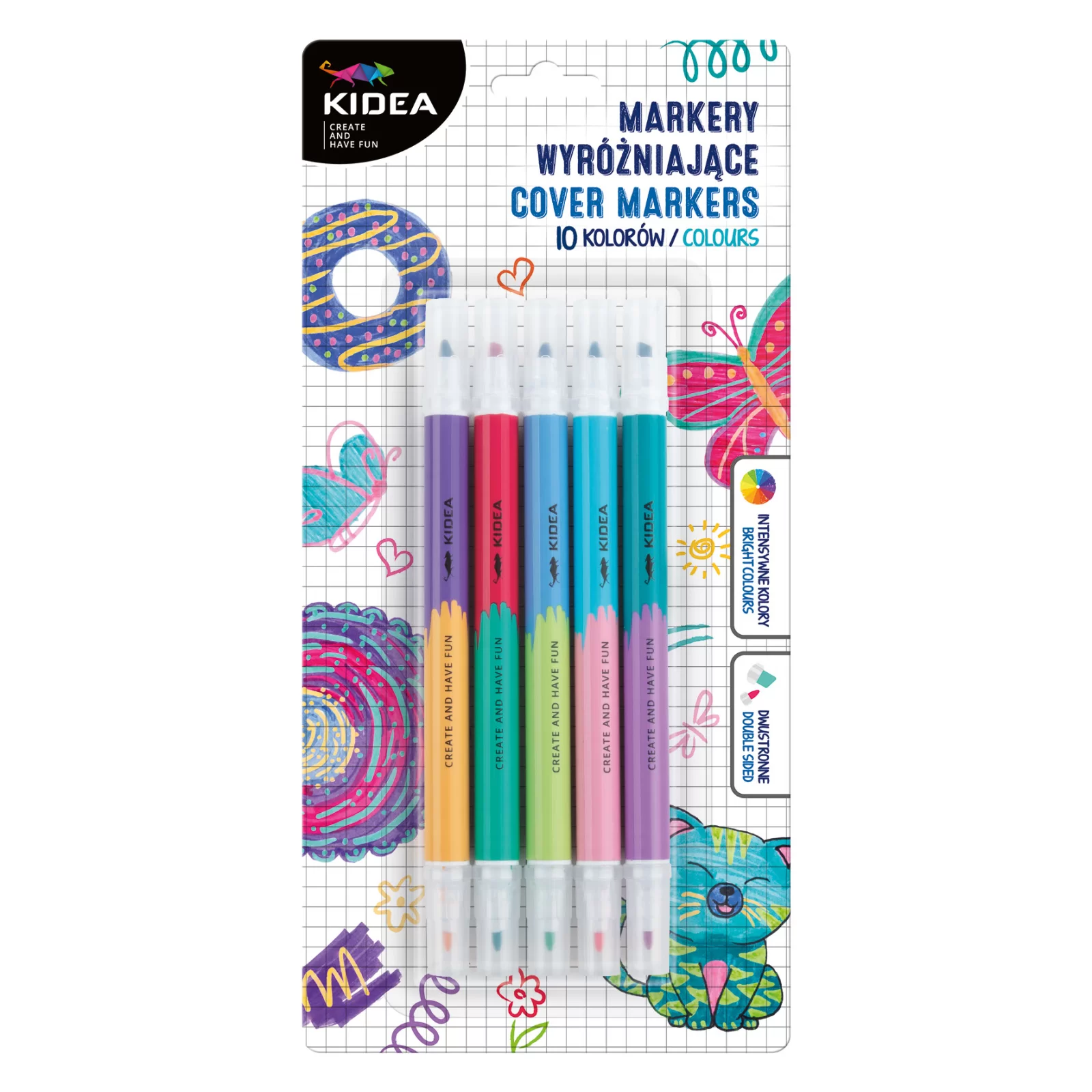 Fara categorie winmentor - DE MARKER EVIDENTIATOR 2 CAPETE 10 CULORI PASTEL KIDEA MW10KKA