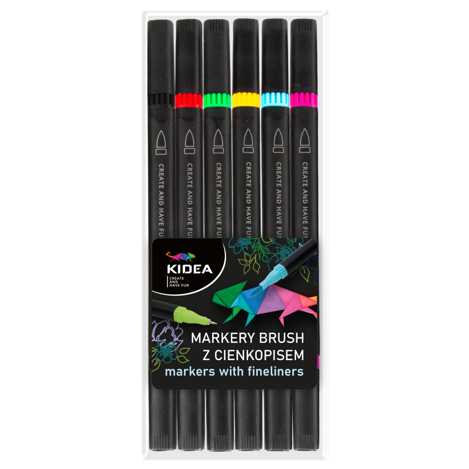 FINE ARTS&GRAPHICS - DE MARKERE 2 CAPETE VF.PENSULA si VF.FIN 6 CULORI/SET KIDEA MBC6KKA