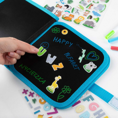 DE NOTEBOOK PORTABIL PENTRU ACTIVITATI CU MARKERE SI STICKERE 3D KIDEA PZZKA [6]