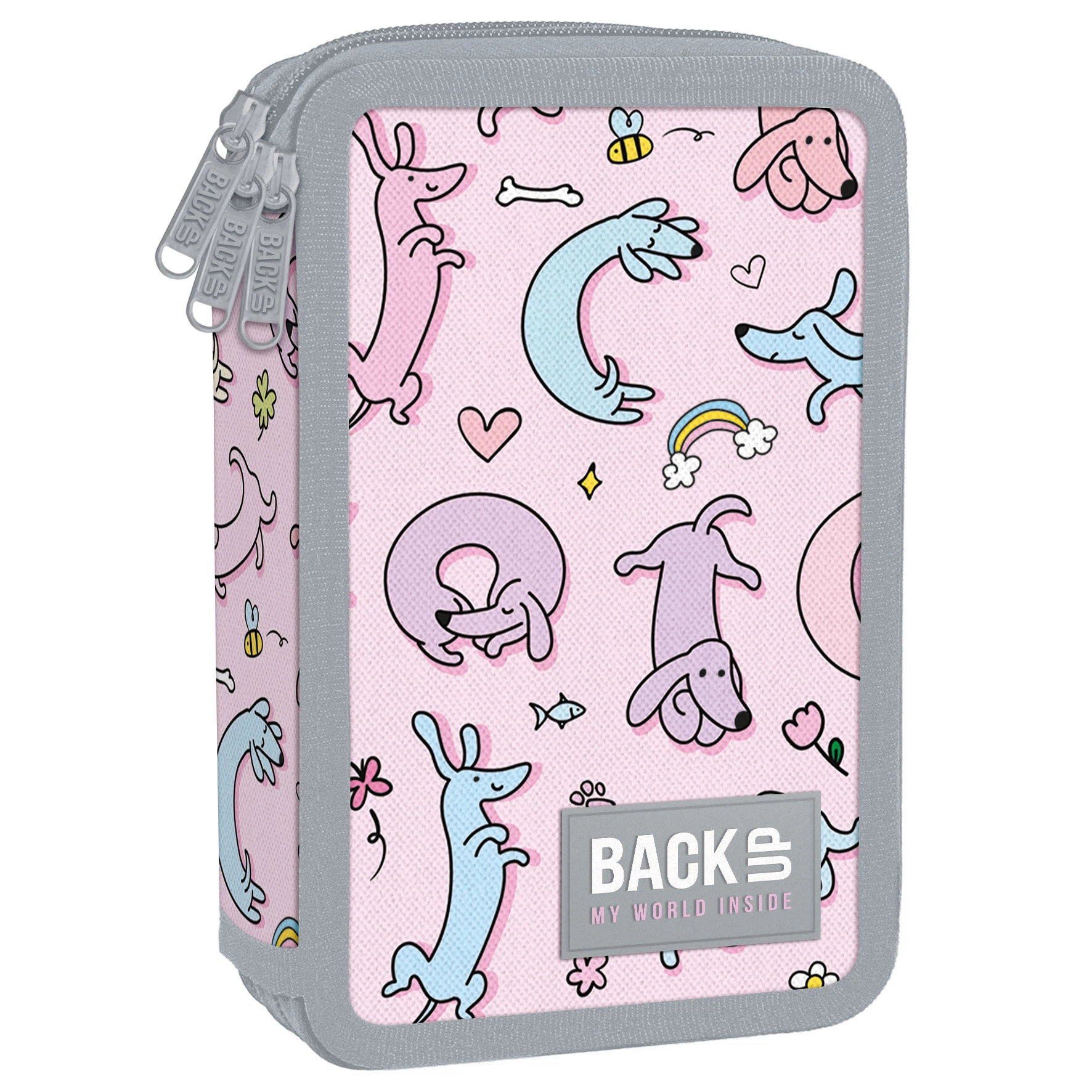 RECHIZITE SCOLARE - DE PENAR ECHIPAT 3 FERMOARE BACKUP CUTE DOGS PB7EW06