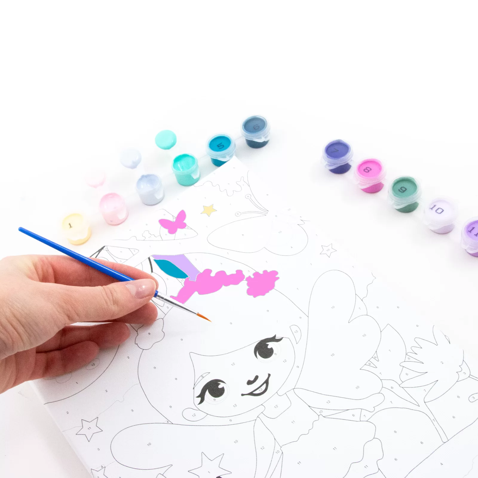 DE SET PICTURA PE NUMERE 30x20CM CU PENSULA, ZANA KIDEA OMNMAKA [3]