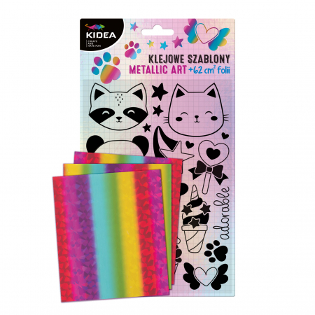 Stickere pt copii - DE SET CREATIV CU STICKERE SI FOLII COLORATE METALIZATE ART SWEET KIDEA KSMASKA