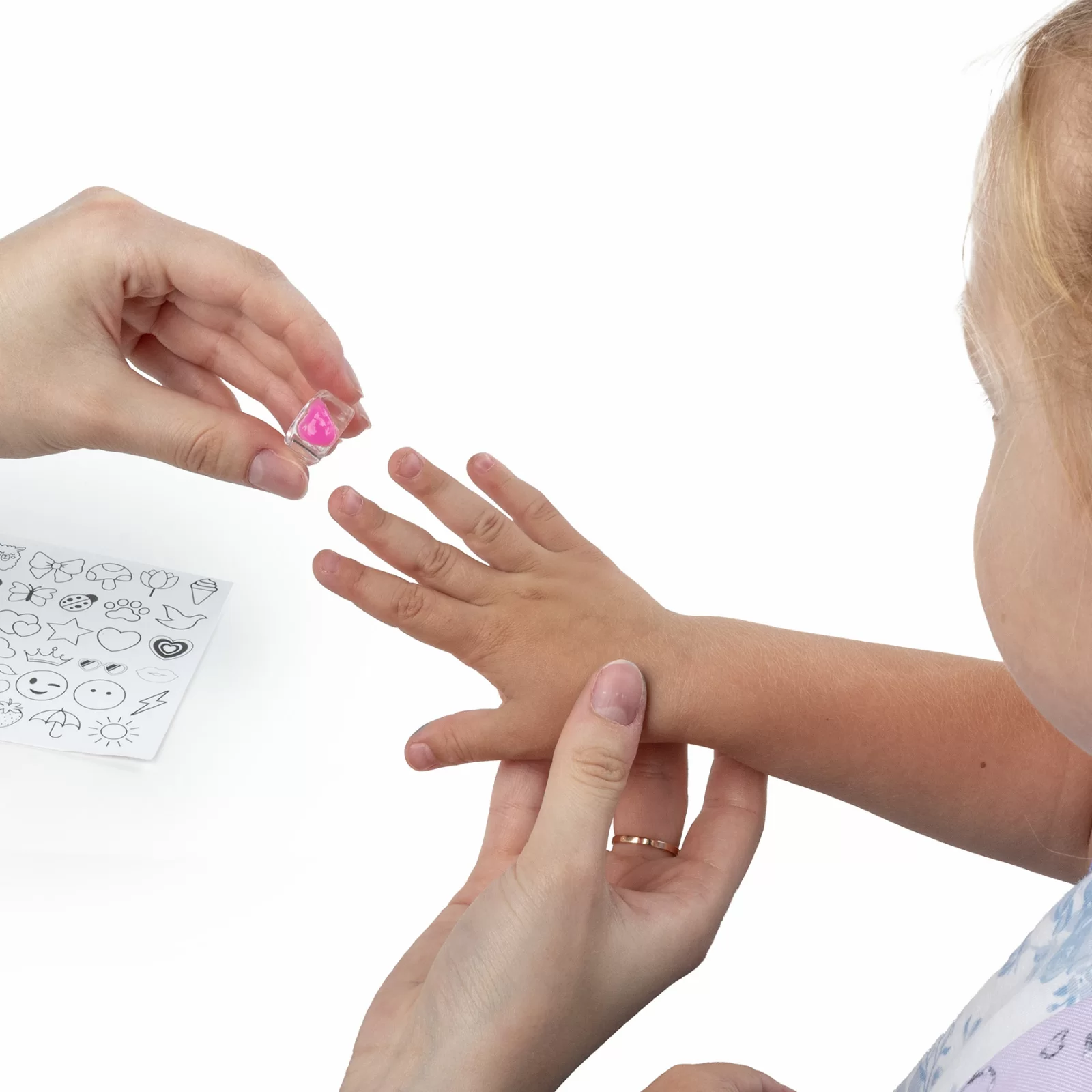 SET CREATIV INELE DECORATIVE , SABLON, 4 INELE, 6 CULORI GEL 3D, KIDEA PSDOKA [9]