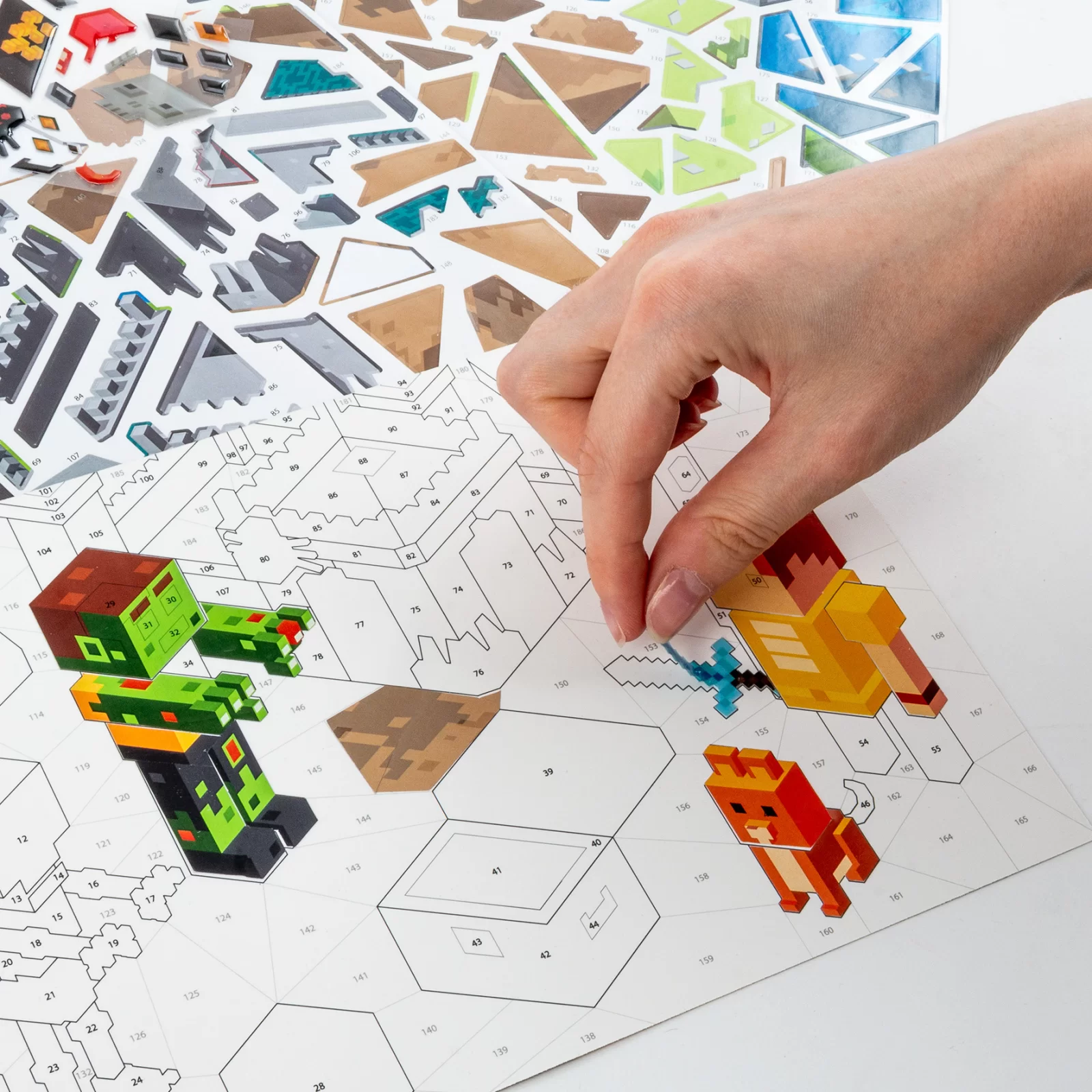 SET PICTURA PE NUMERE CU STICKERE, GAME, KIDEA WNGKA [3]