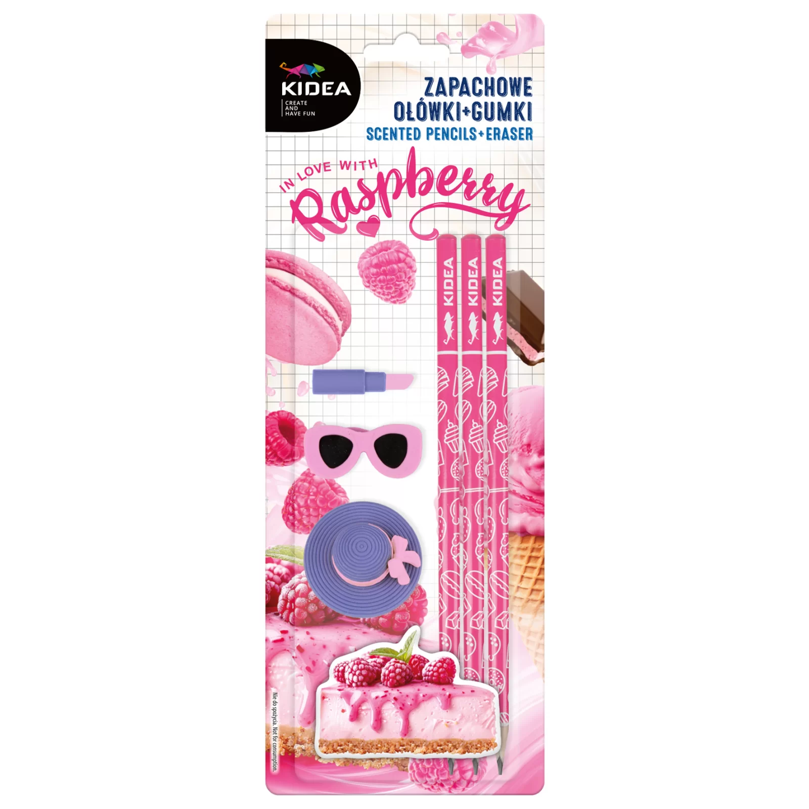 RECHIZITE SCOLARE - DE SET SCOALA 6 PIESE PARFUMAT BRANZA DULCE SI ZMEURA KIDEA ZAGOMSKA