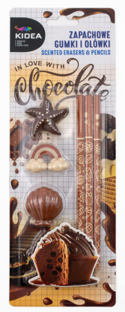 RECHIZITE SCOLARE - SET SCOALA 6 PIESE PARFUMAT CIOCOLATA KIDEA ZAGOACKA