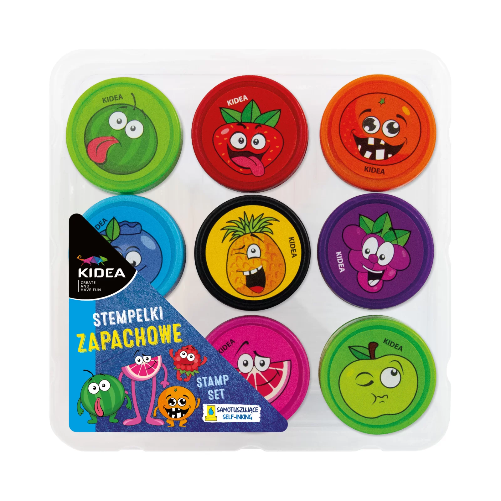 Stampilute Copii - DE STAMPILE PARFUMATE KIDEA 9/SET MIX FRUCTE SZA9KA