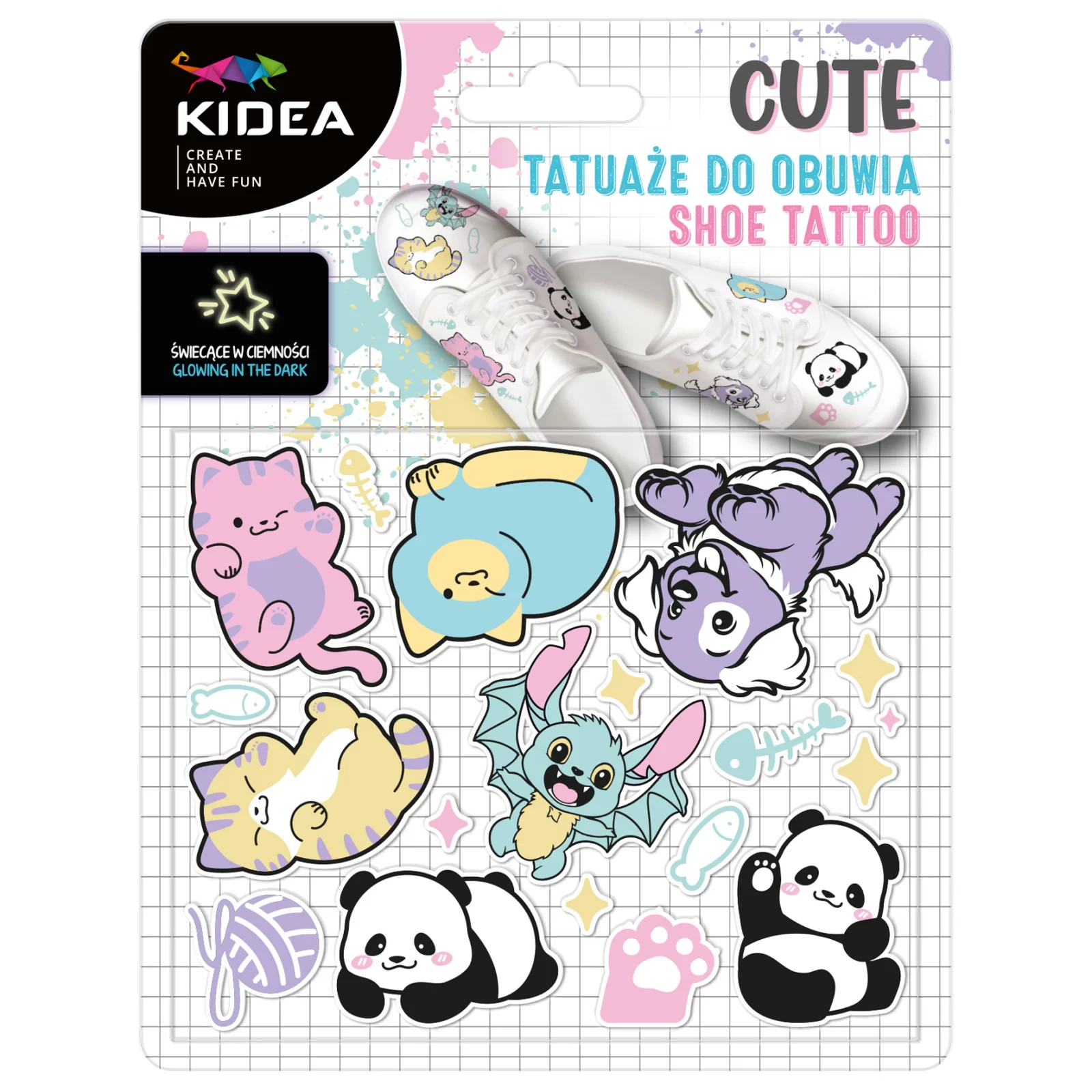 Stickere pt copii - DE STICKERE PENTRU PANTOFI, CUTE KIDEA, STRALUCESC LA INTUNERIC TZOCKA