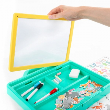 DE TABLITA MAGNETICA PORTABILA 5 IN 1 CU MARKERE, BURETE SI MAGNETI ZOO KIDEA PZT5W1ZKA [6]