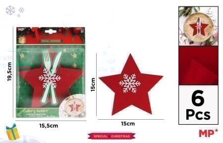 HOBBY - DECORATIUNE CRACIUN PT TACAMURI IPB STELUTA PASLA 15CM CH57049-2