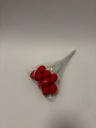 DECORATIUNE PASTE OU PE BAT DIN POLISTIREN 12/SET ROSU/GALBEN [3]