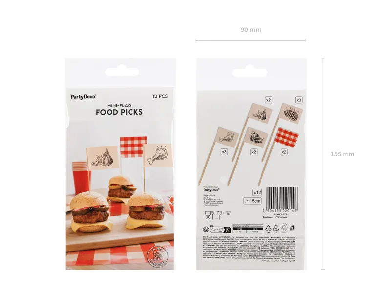 Set 12 Decoratiuni Lemn Barbeque 15cm FDP1 [4]