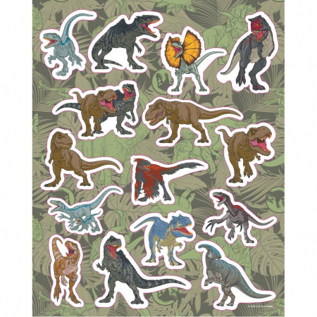 DIA CARTE COLORAT 24F CU STICKERE SI 6 MINI MARKERE JURASSIC WORLD 570967 [1]