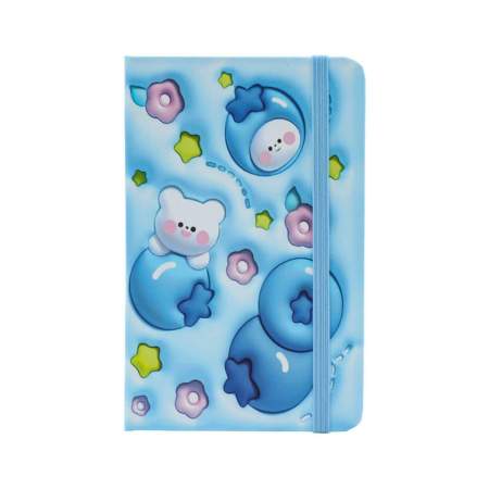 NOTES A6 80 FILE, COPERTA CU MODELE 3D PANDA, CU ELASTIC, TESORO 582366 [1]