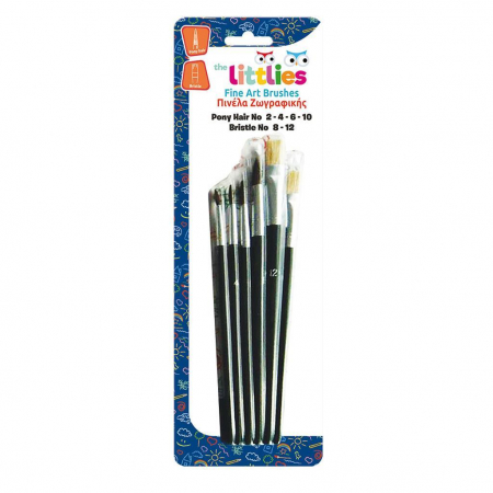 Pensule scolare set - DIA PENSULA PAR PONEI THE LITTLIES 2,4,6,8,10,12, 6/SET 646085