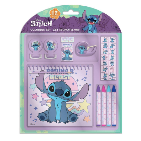 Kituri desen - SET DE COLORAT 12 PIESE 17.5*18.5*2CM LILO&STITCH 564927
