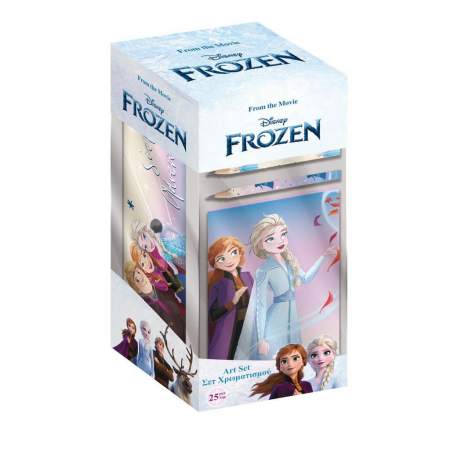 ARTICOLE COPII - DIA SET DE COLORAT CU PENAR 25 PIESE IN CUTIE PP FROZEN 564271
