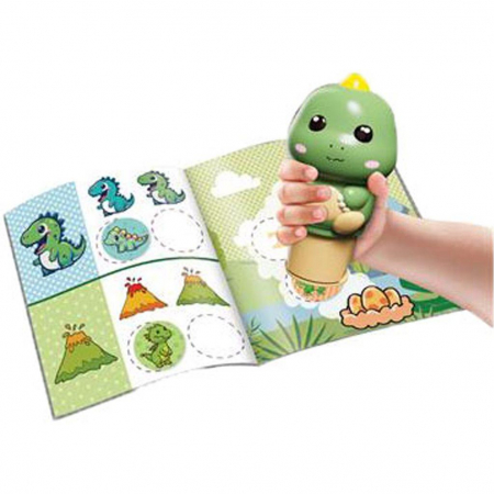 DIA STAMPILA CU STICKERE, CUTIE,100 BUC, 10x6x11.8CM DINO LUNA TOYS 623003 [2]